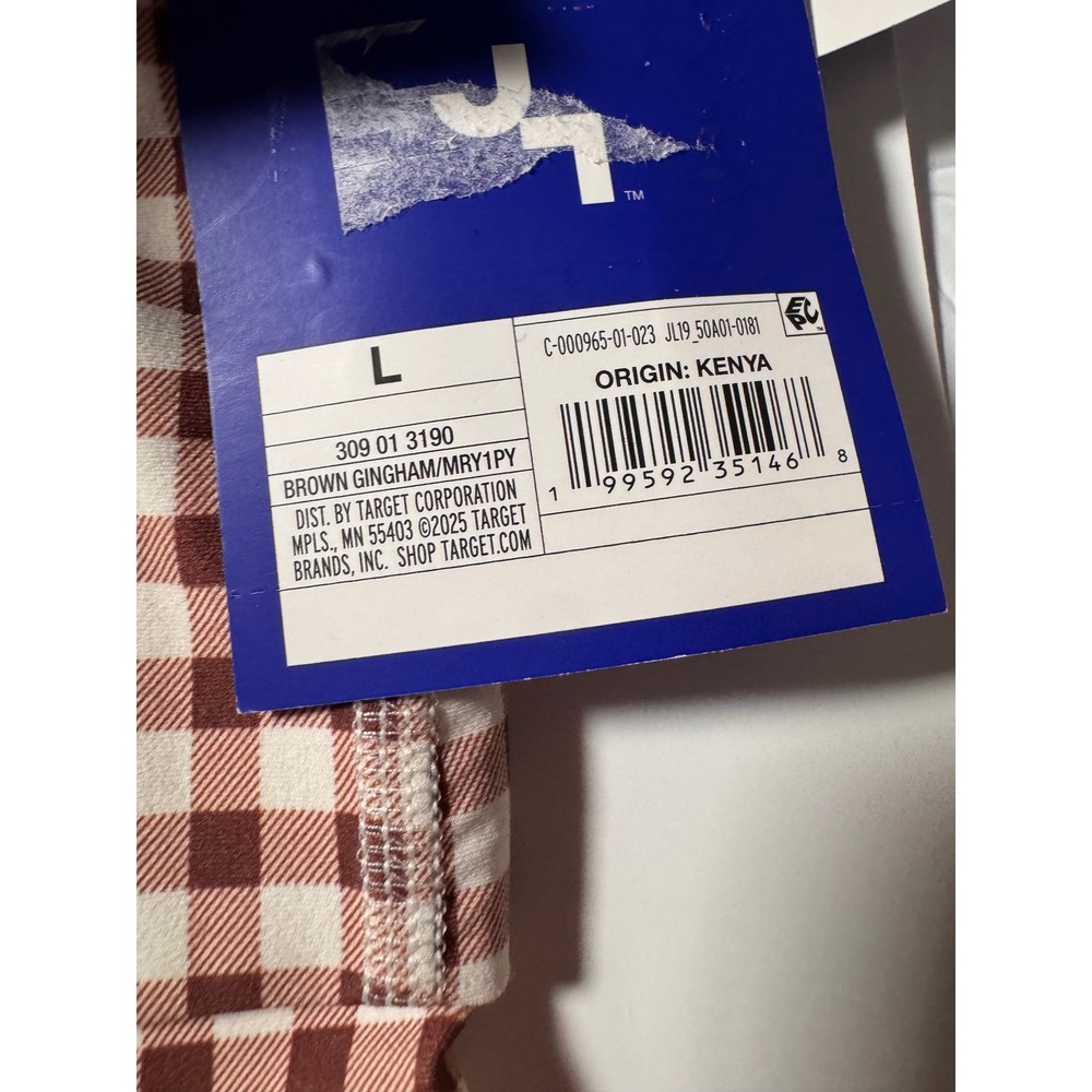 JoyLab Brown Gingham Low-Rise 3" Inseam Moisture Wicking Athletic Shorts Large - Picture 6 of 12
